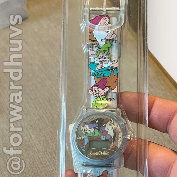Disney Seven Dwarfs Digital Watch - NIB 1990’s Needs Battery - Picture 3 of 10